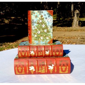Punch Studio Christmas Tree Nesting Decorative Storage Book Boxes Set of 3 New   152869270122
